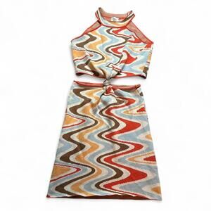 Princess Polly Groovy Knit Halter Dress - S/M